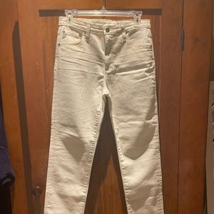 AG High-Rise Straight Crop Denim